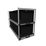 Wohnmobil Regal Aluminium Tower 4 mit 2 Auszügen
