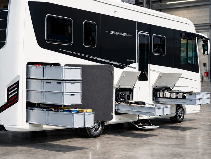 VOBI Wohnmobil-Regalsystem mit ausziehbaren Regalboxen