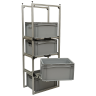 Wohnmobil Regal Aluminium Tower 2 mit 3 Auszügen