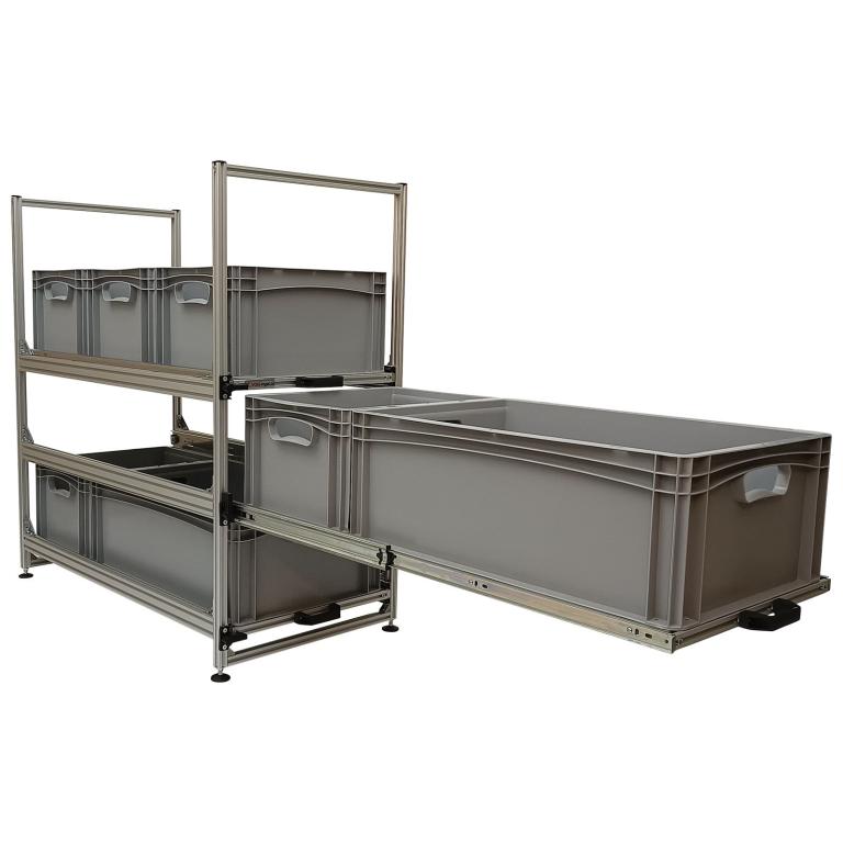 Wohnmobil Regal Aluminium Tower 4 - 900 - mit 3 Auszügen