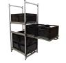 Wohnmobil Regal Aluminium Tower 4 mit 3 Auszügen