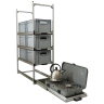 Wohnmobil Regal Aluminium Tower 1 - 800 - mit 3 Auszügen und Einlegeboden