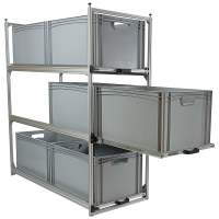 Wohnmobil Regal Aluminium Tower 4 - 1200 - mit 3 Auszügen