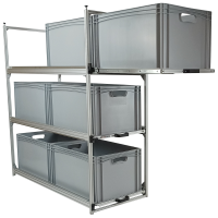 Wohnmobil Regal Aluminium Tower 4 - 1200 - mit 3 Auszügen
