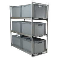 Wohnmobil Regal Aluminium Tower 4 - 1200 - mit 3 Auszügen